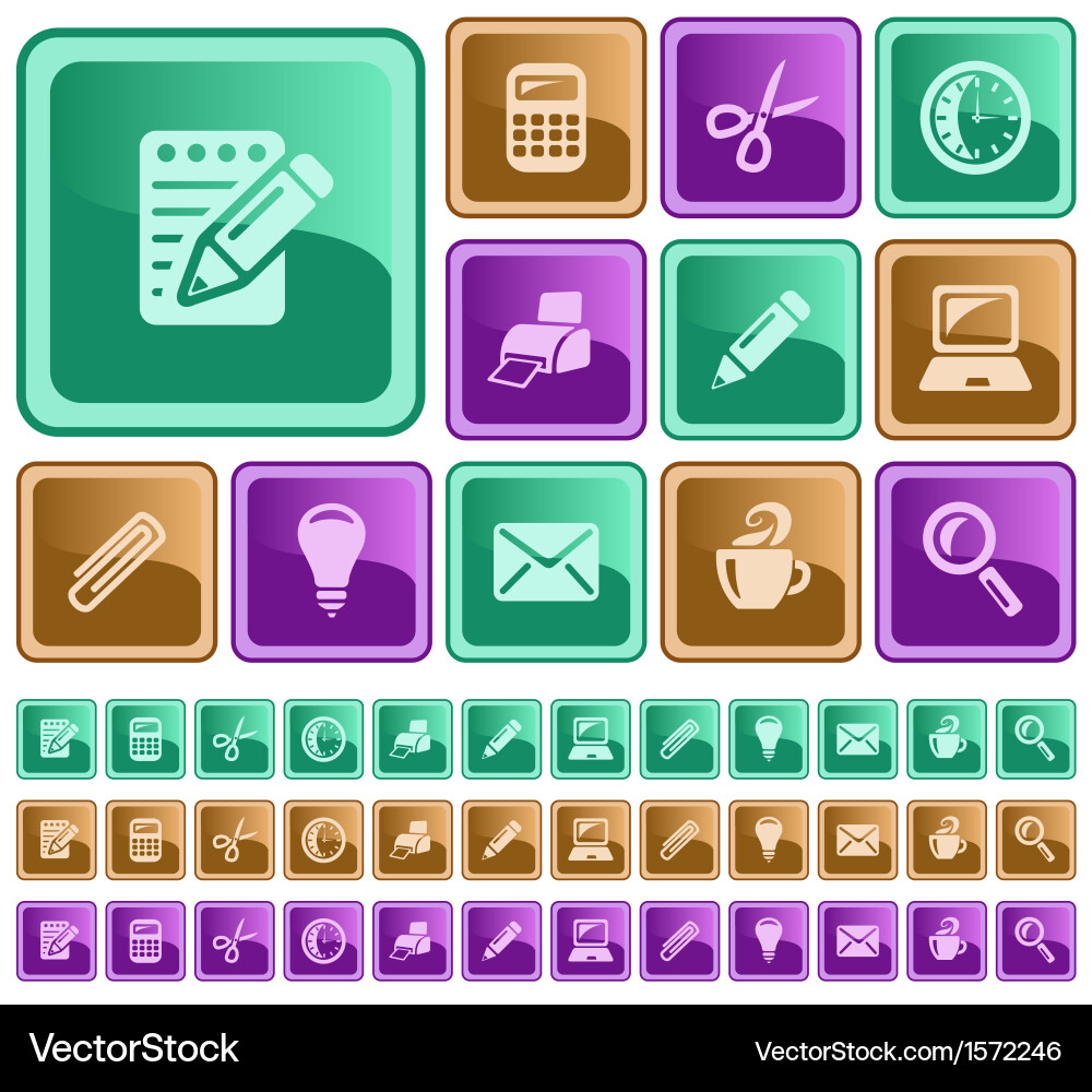 Office buttons Vector Image