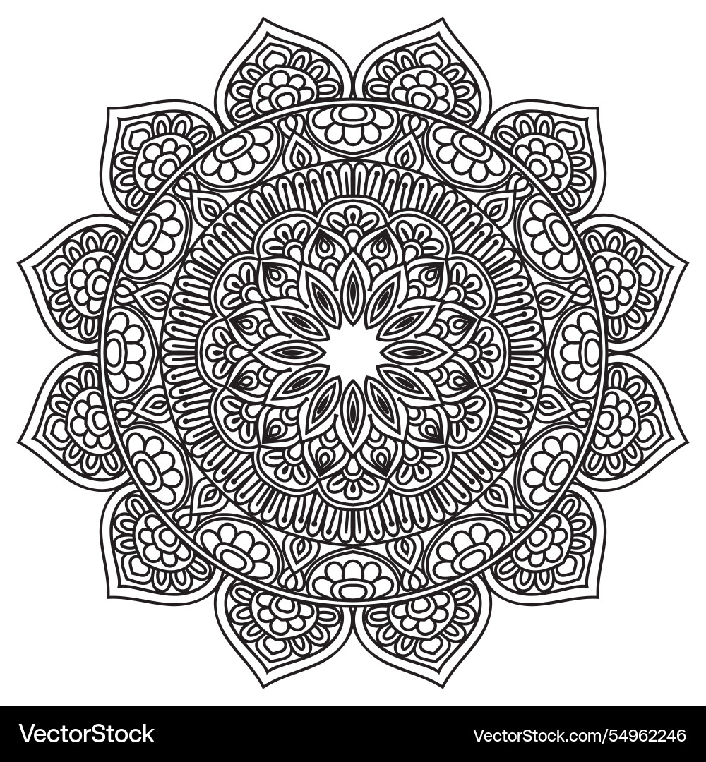 Print mandala design pattern Vector Image