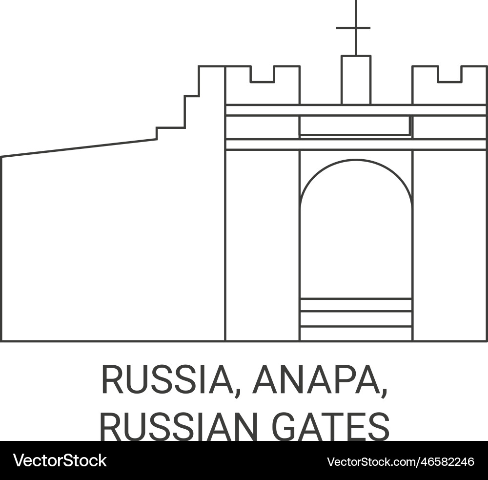 Russland anapa russische Tore Reise Wahrzeichen Russland anapa russische Tore Reise Wahrzeichen vektorbild