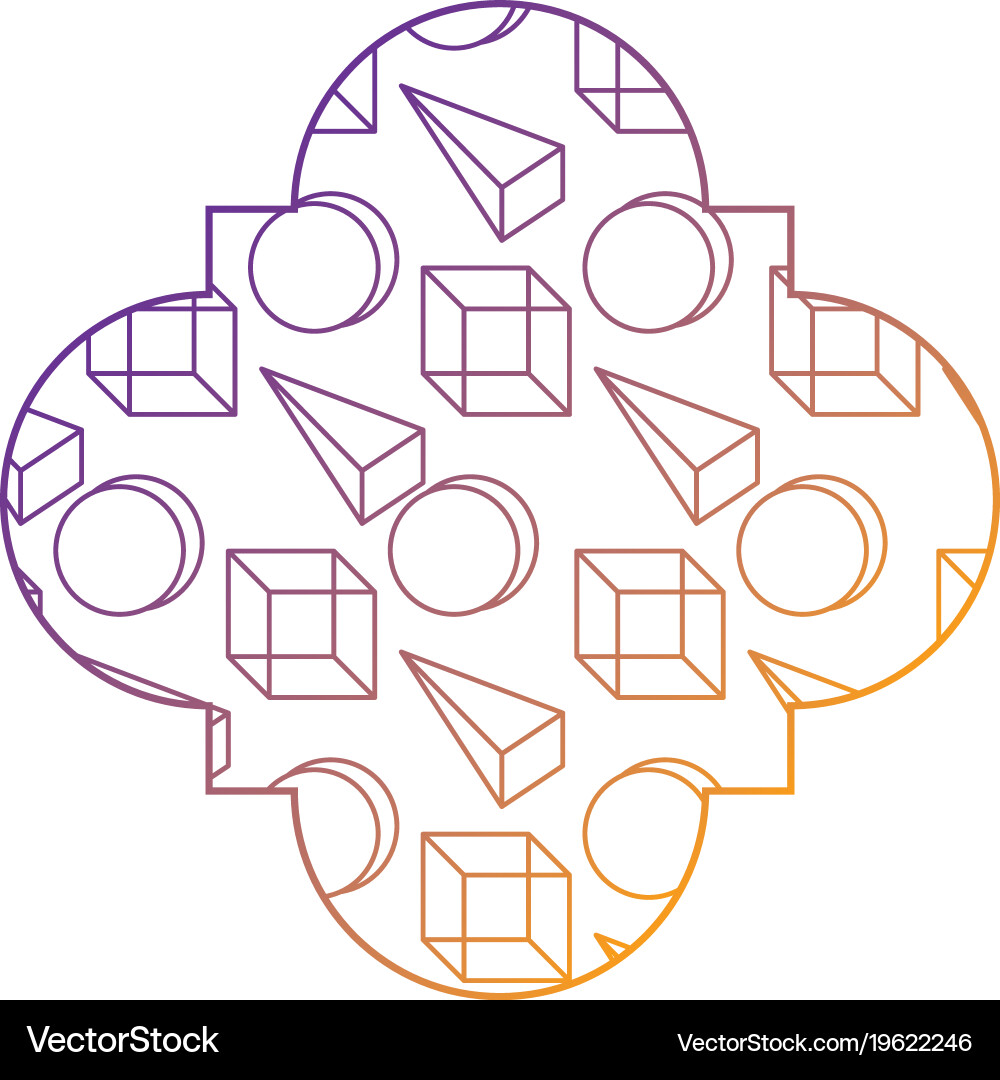 Seamless pattern label shape with geometric Vector Image