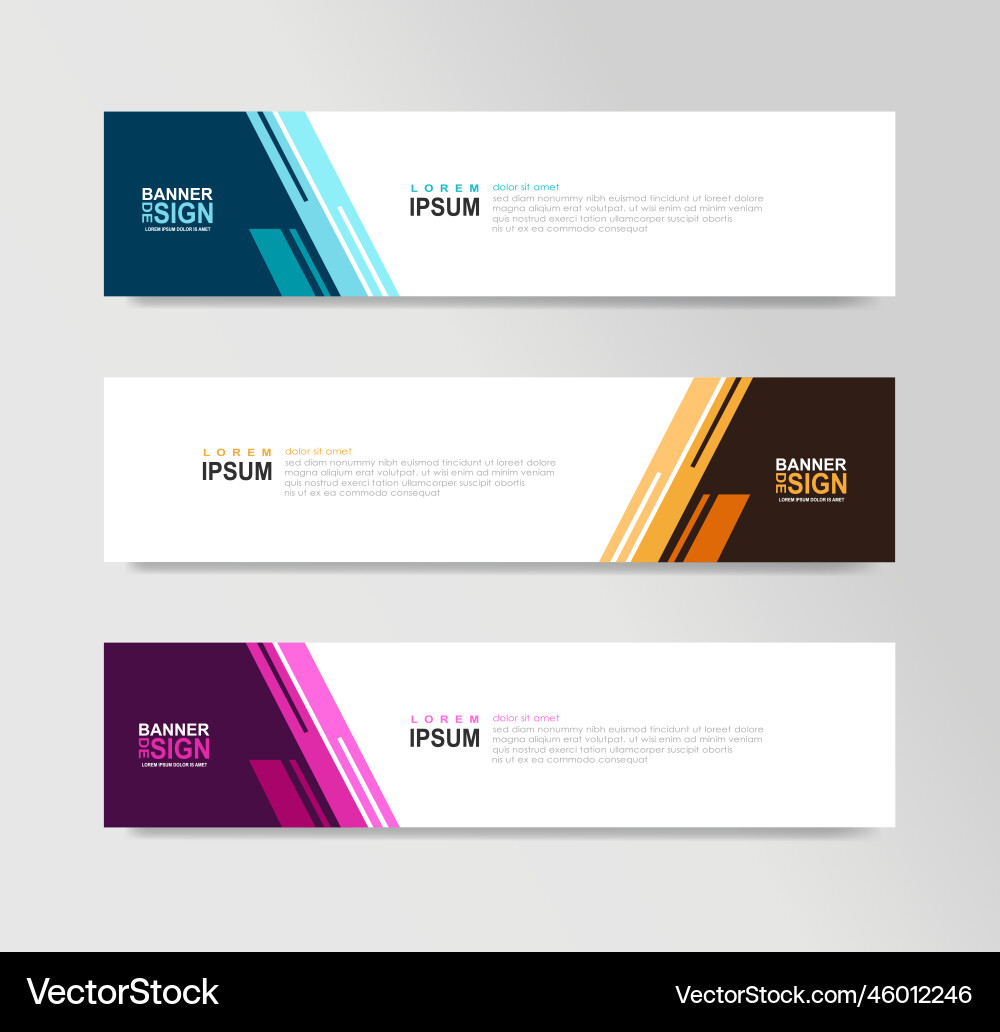 Templates of horizontal web banner website header Templates of horizontal web banner website header Vector Image