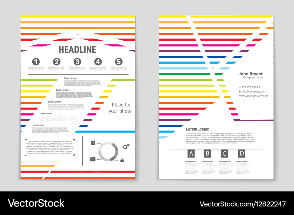 Abstract layout background set for art Vector Image