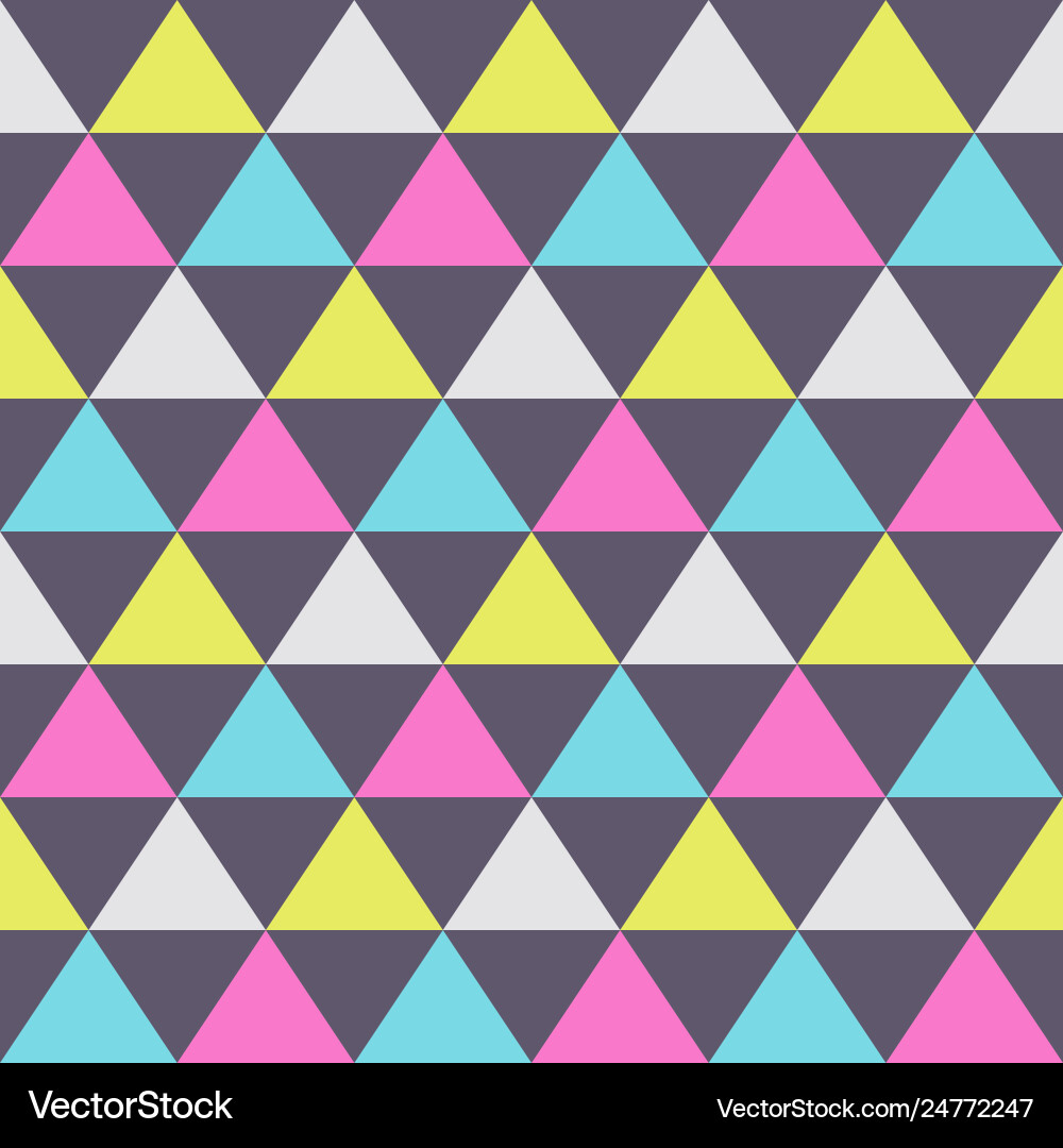 Abstract seamless pattern color triangles Abstract seamless pattern color triangles Vector Image