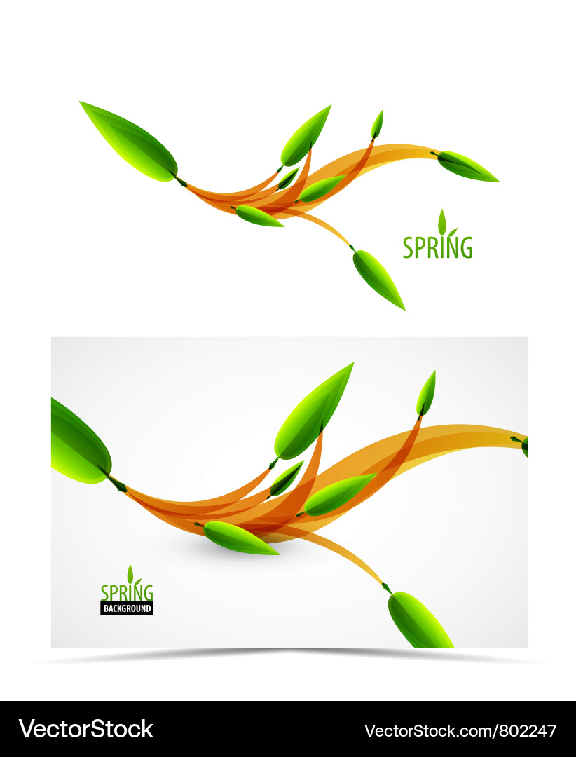 Abstract spring summer waves Vector Image