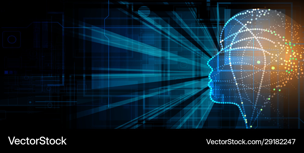 Artificial intelligence technology web Artificial intelligence technology web vector image
