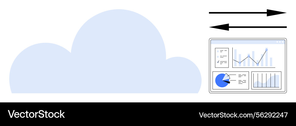 Cloud computing data exchange concept Cloud computing data exchange concept vector image