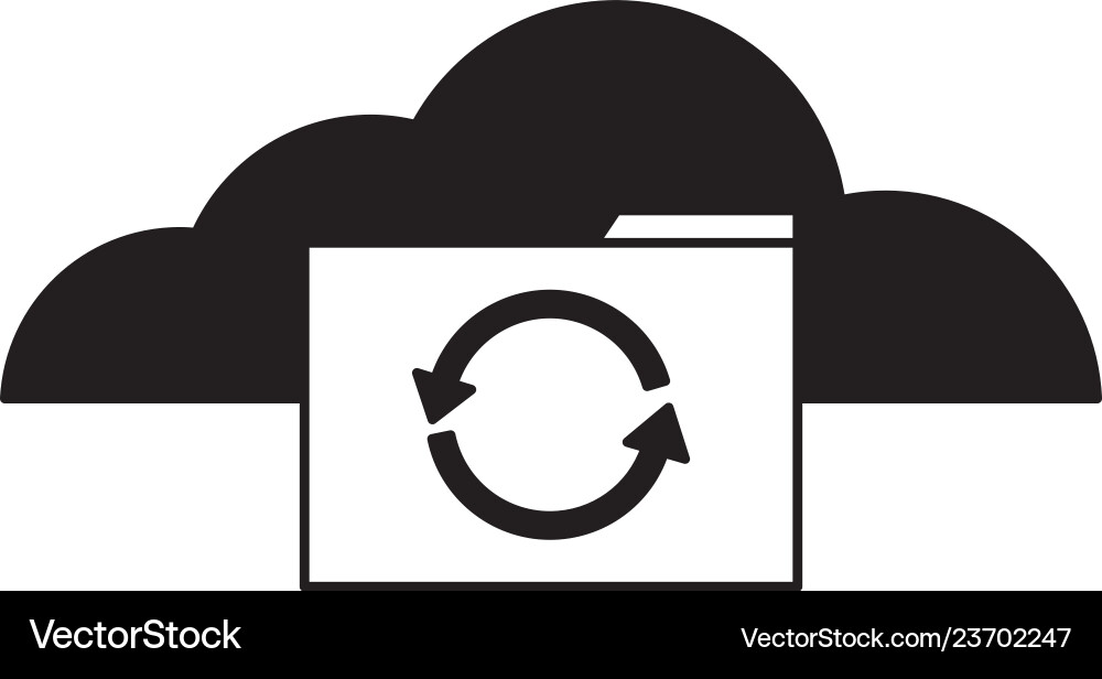 Cloud computing folder vector image
