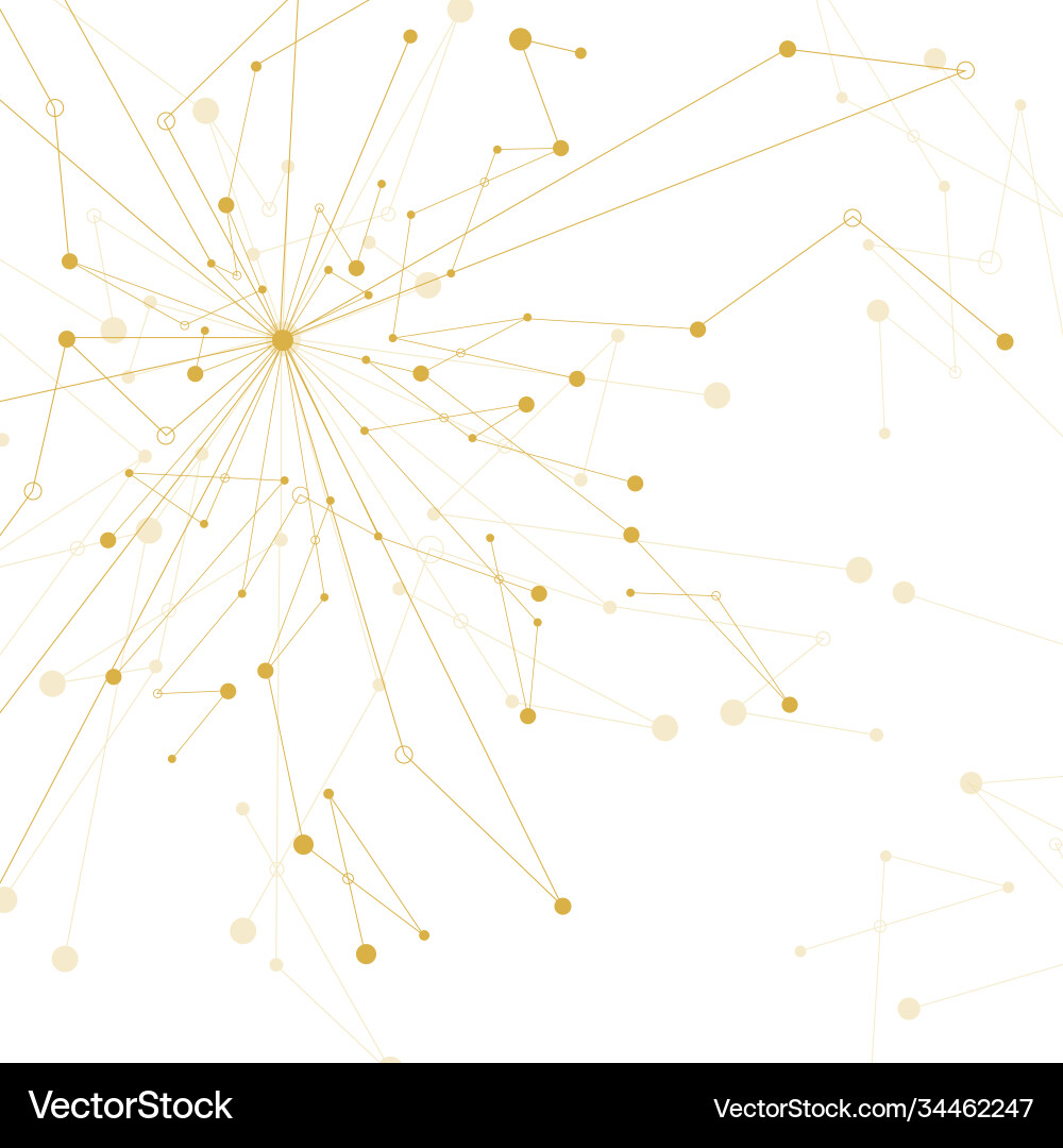 Connected Lines and Dots Pattern vector image