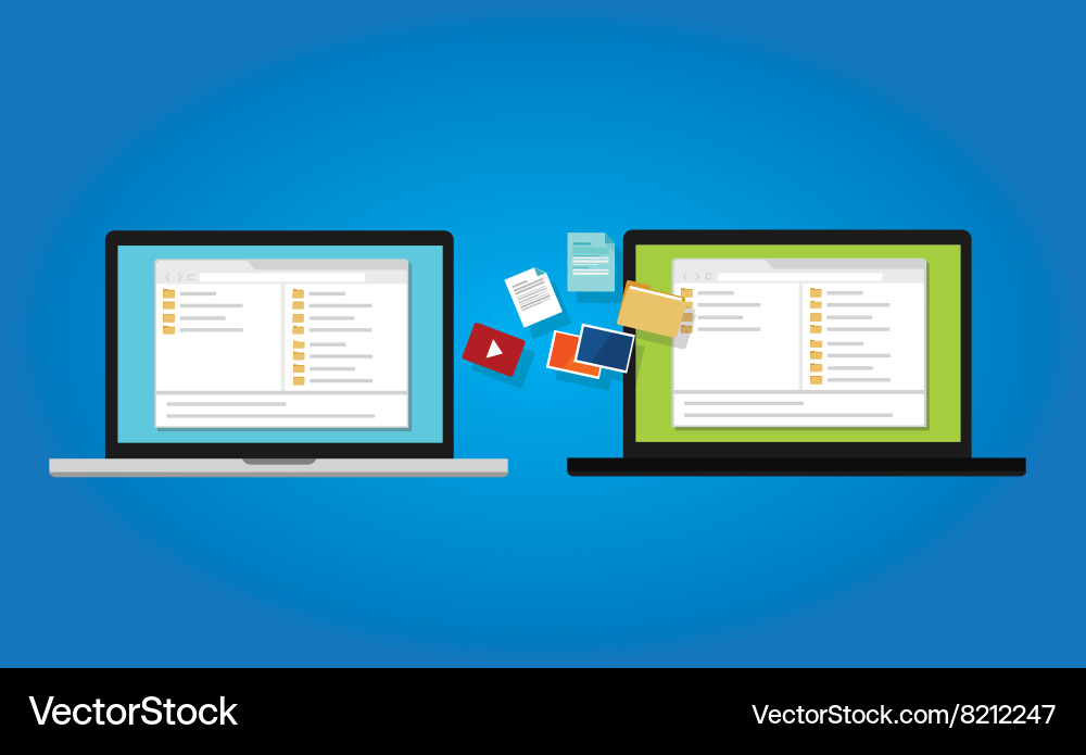Data Transfer & Backup vector image