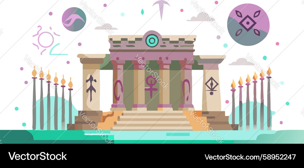 Dynamic Building with Data Flow Vector Image