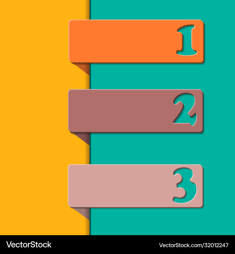 Flat Line Elements - Infographic Template vector image