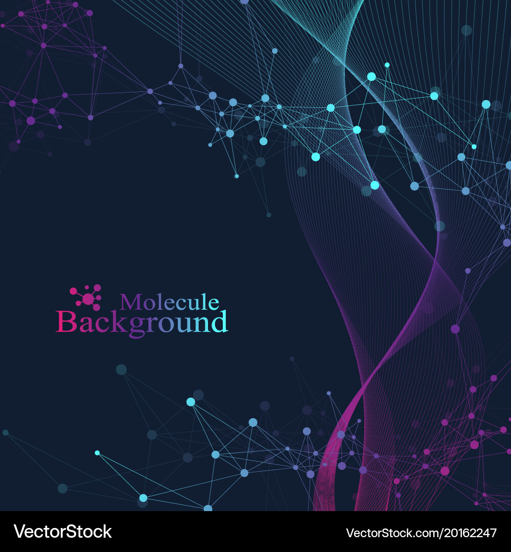 Geometric abstract background with connected lines vector image