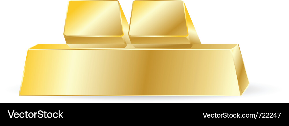 Gold bar Royalty Free Vector Image - VectorStock