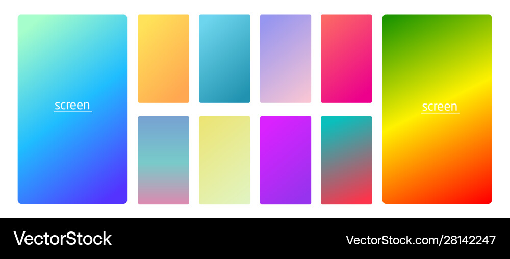 Gradient backgrounds for screen set 5 Gradient backgrounds for screen set 5 Vector Image