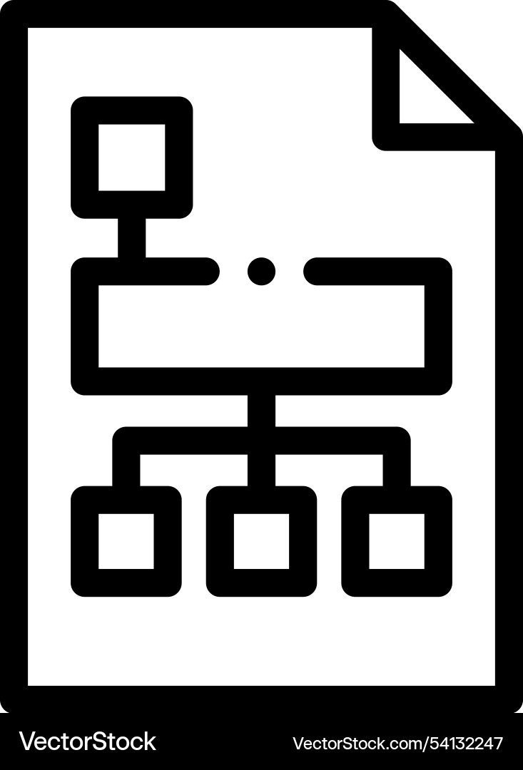 Hierarchy icon thin linear style design isolated Vector Image