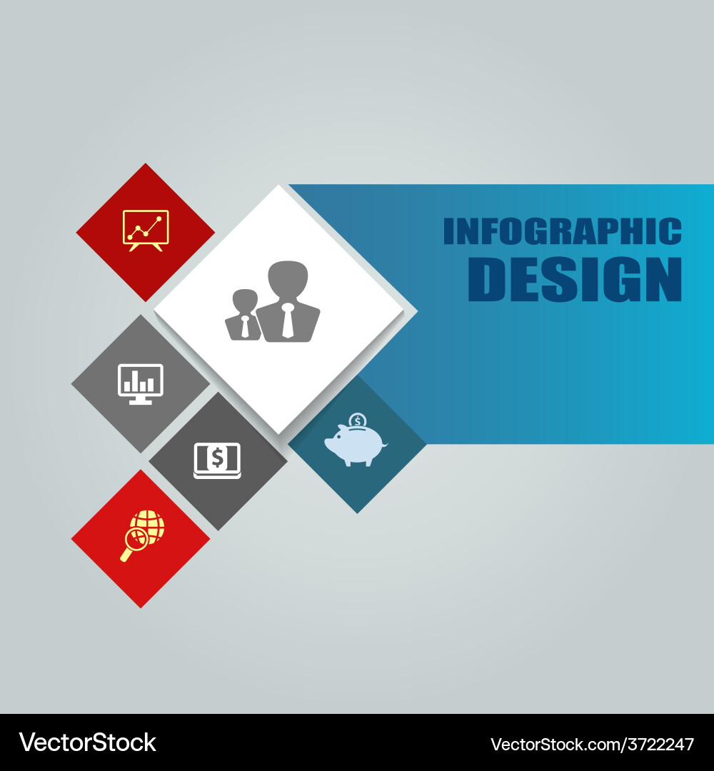Infographic or web design template vector image