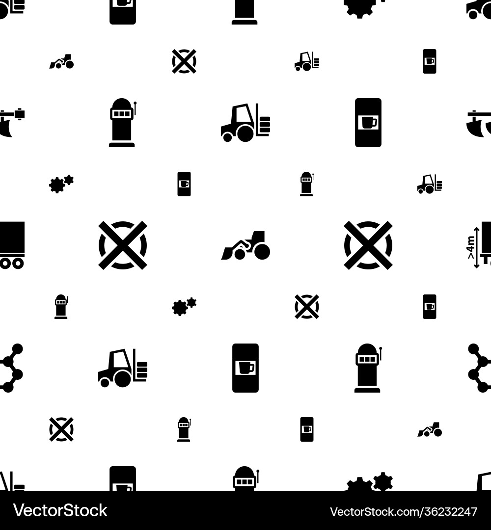 Machine icons pattern seamless white background Machine icons pattern seamless white background Vector Image