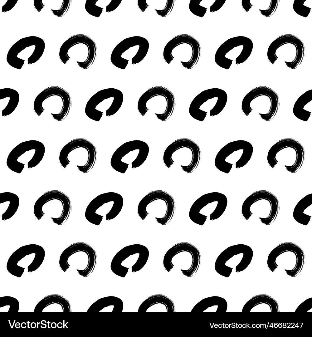 Seamless pattern with sketch circles shape Vector Image