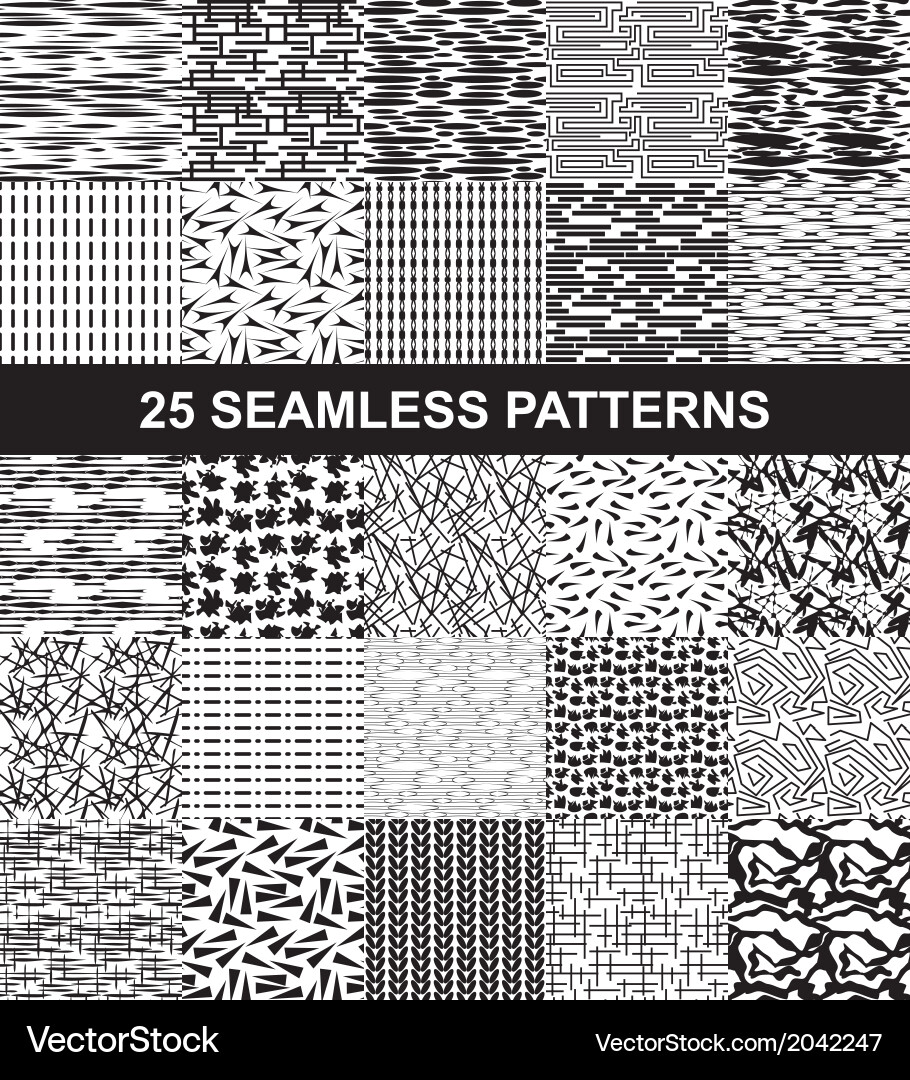 Set of seamless patterns vector image