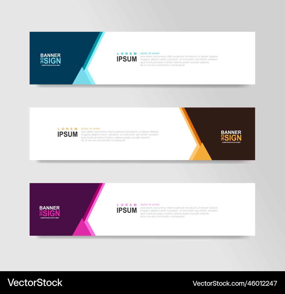 Templates of horizontal web banner website header Templates of horizontal web banner website header Vector Image