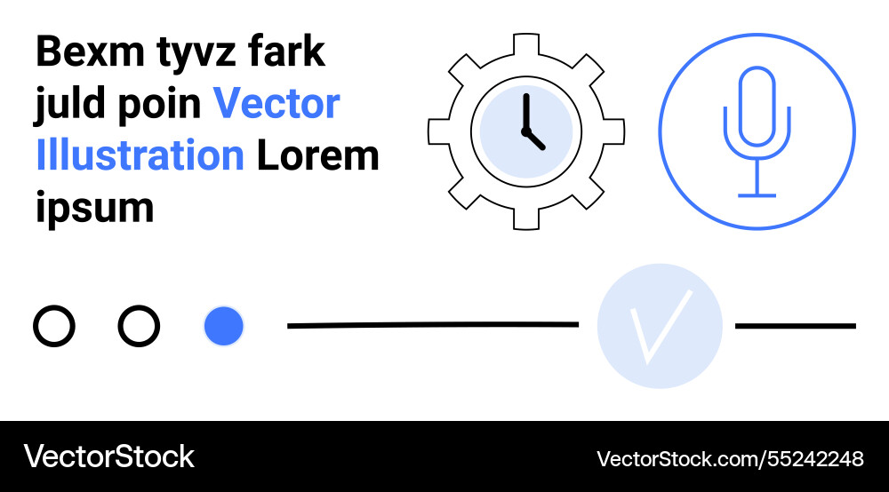 Abstract interface elements with clock gear Abstract interface elements with clock gear vector image