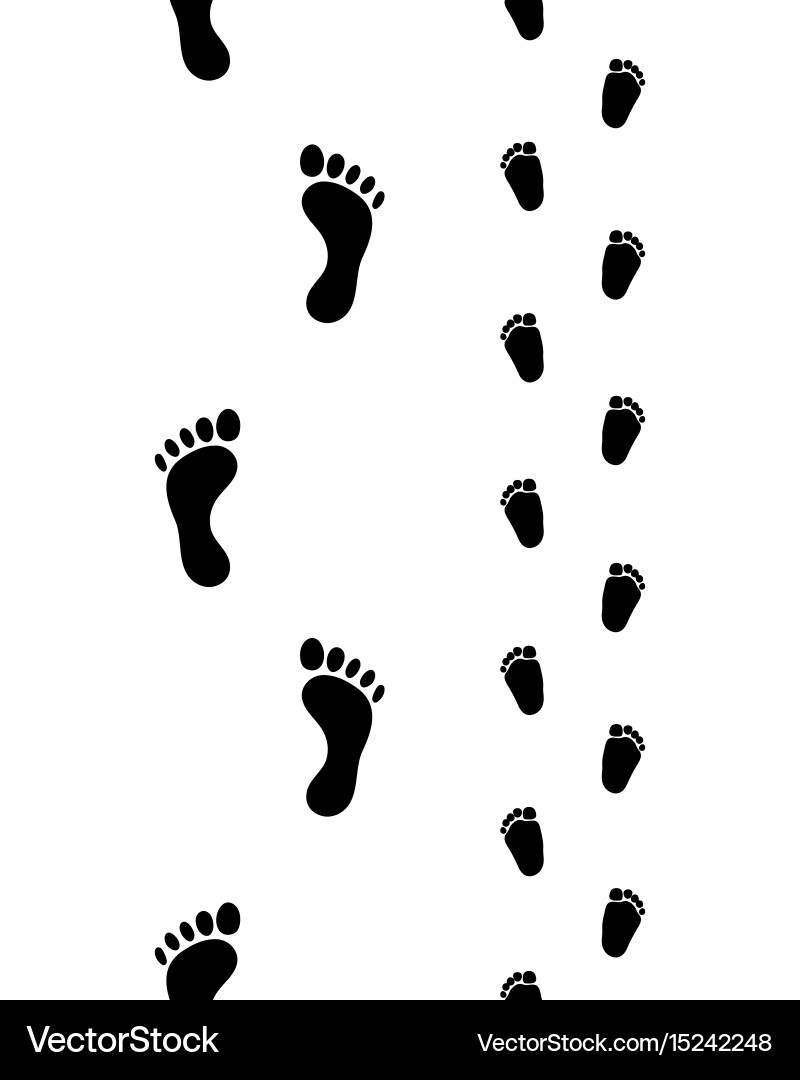Baby Footprints on Sand Vector Image
