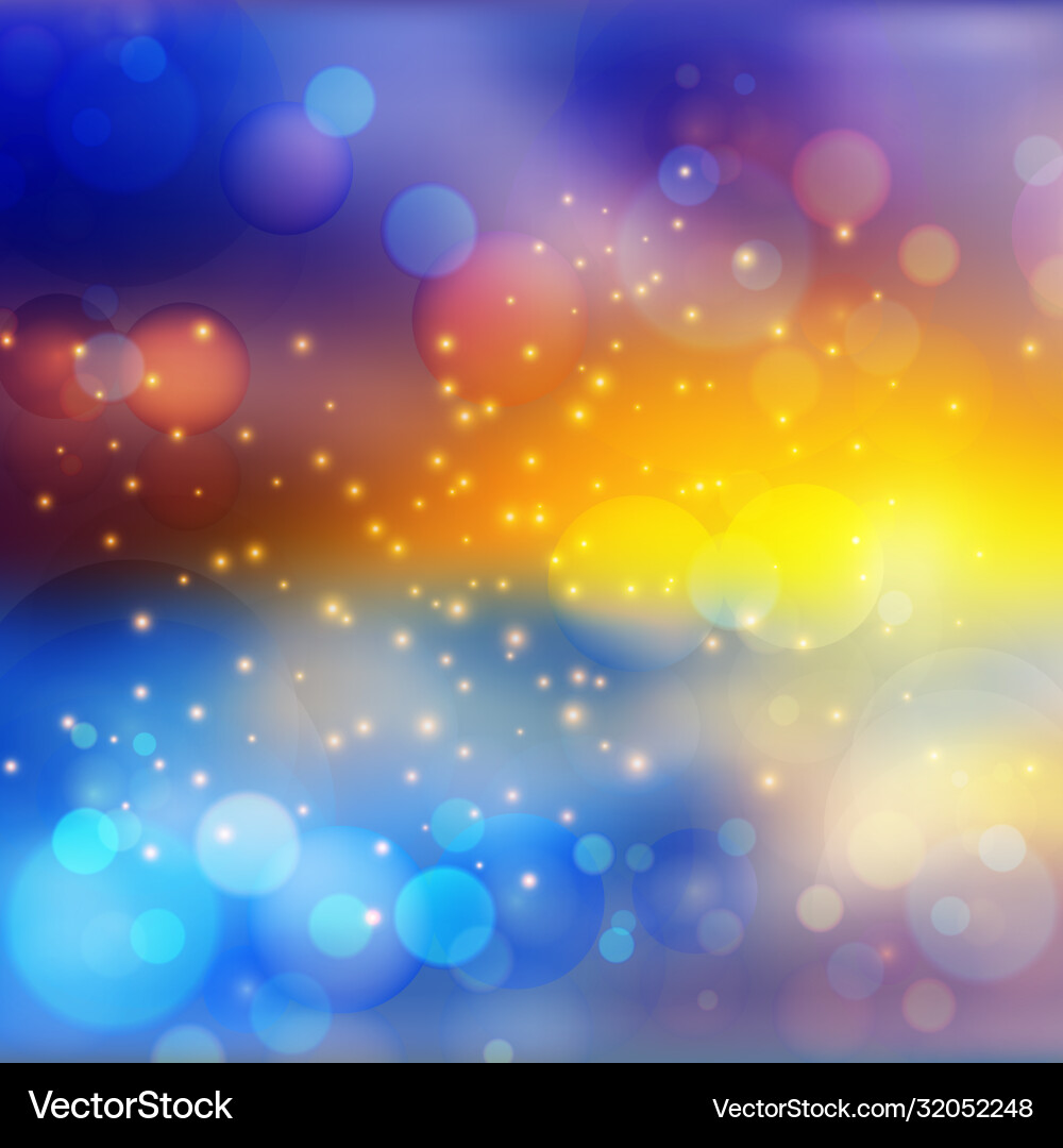 Bokeh lights effect on colorful gradient Bokeh lights effect on colorful gradient vector image