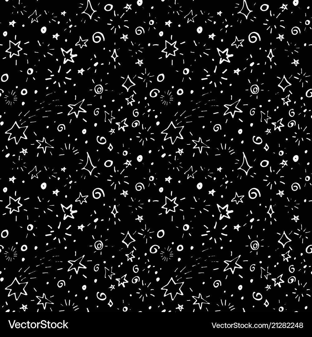 Celestial Starry Pattern vector image