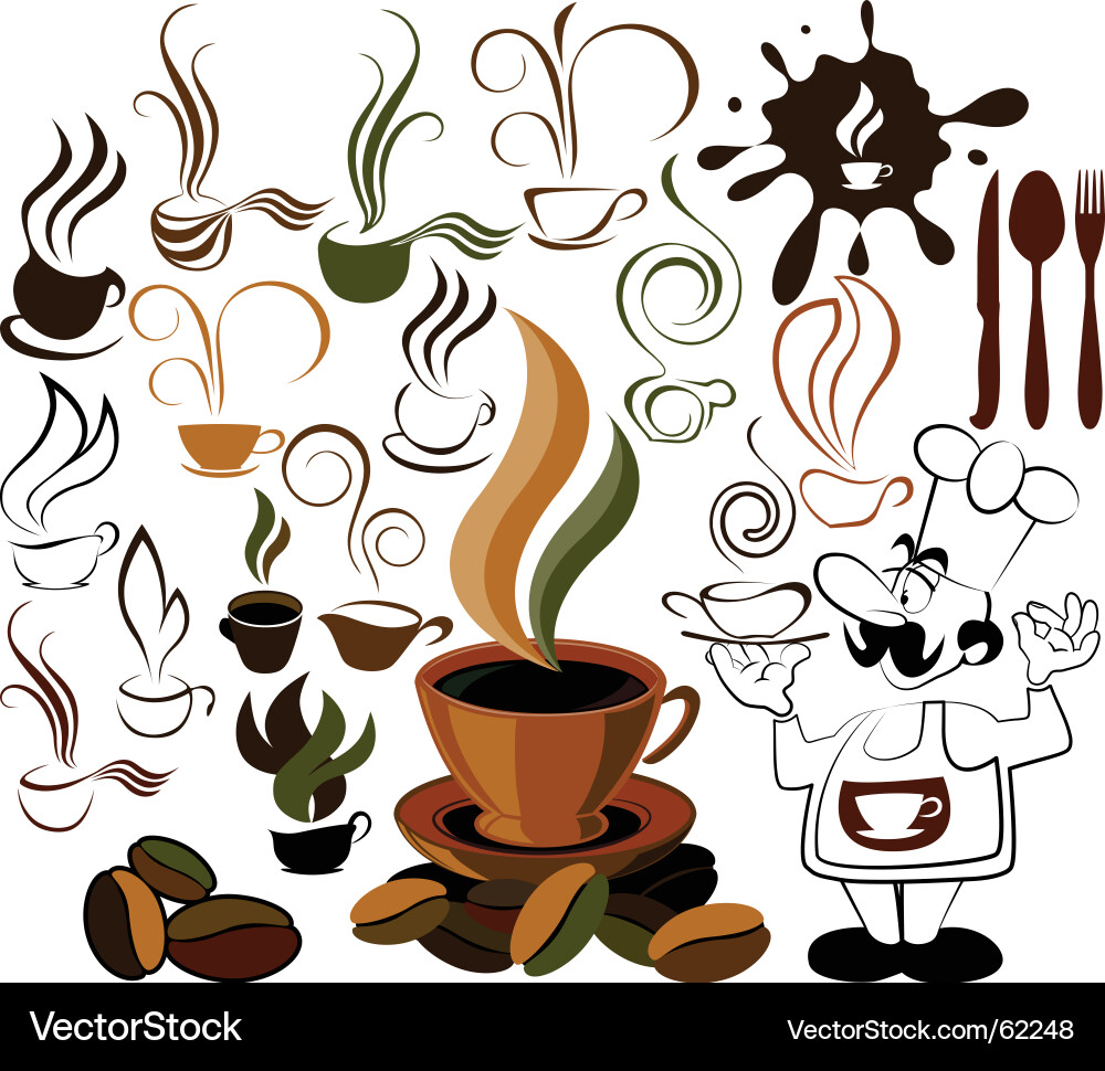Coffee Shop Icon Set Vector Image