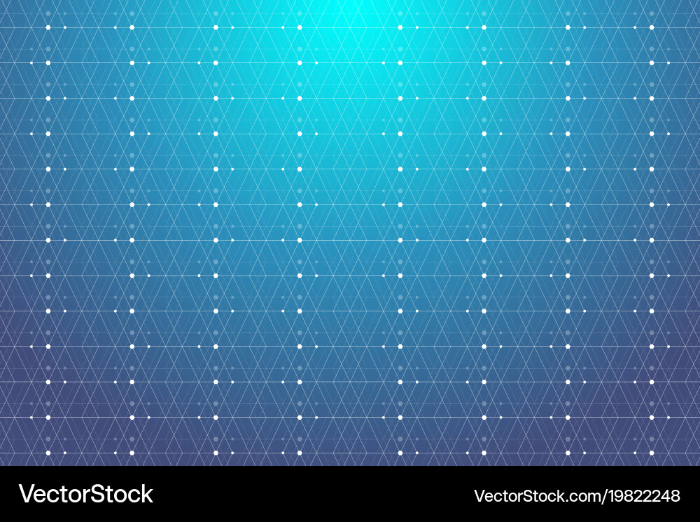 Geometric pattern with connected lines and dots Vector Image