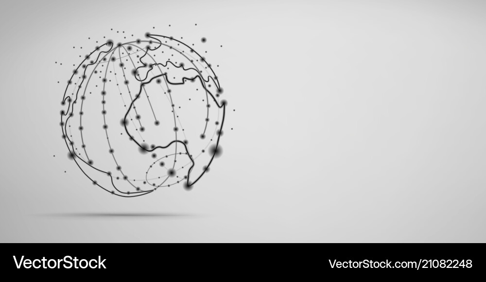 Global network connection visualization Global network connection visualization vector image