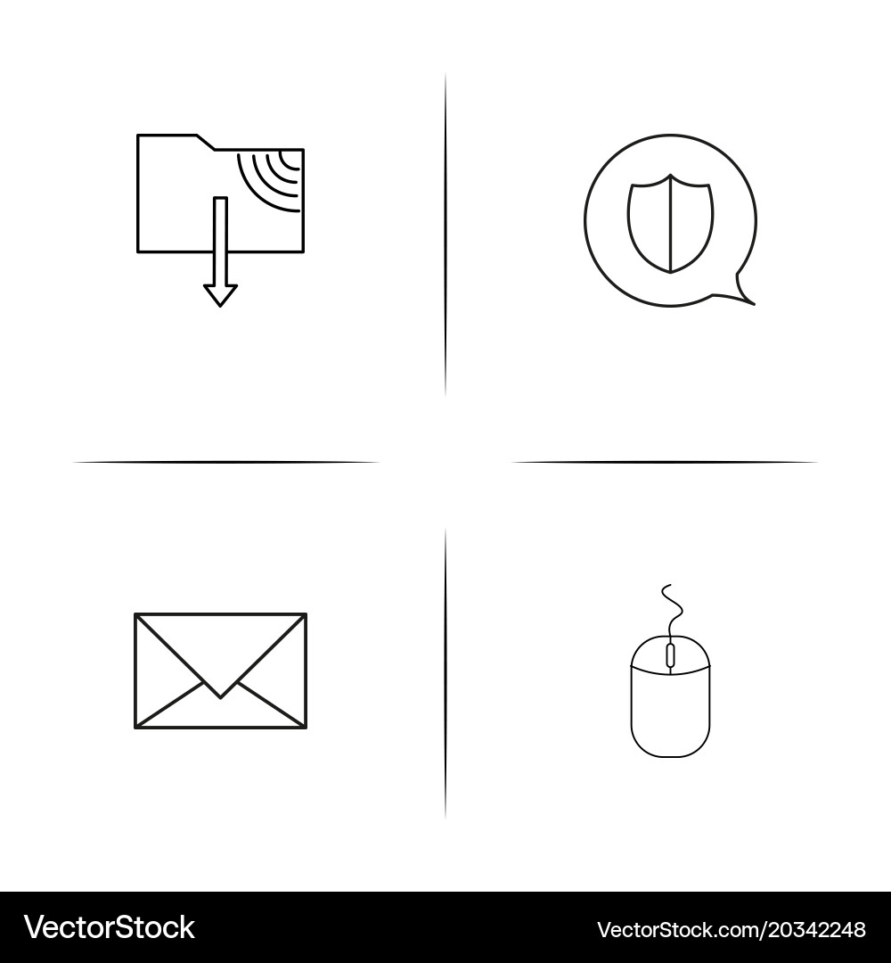 Internet technologies simple linear icon vector image
