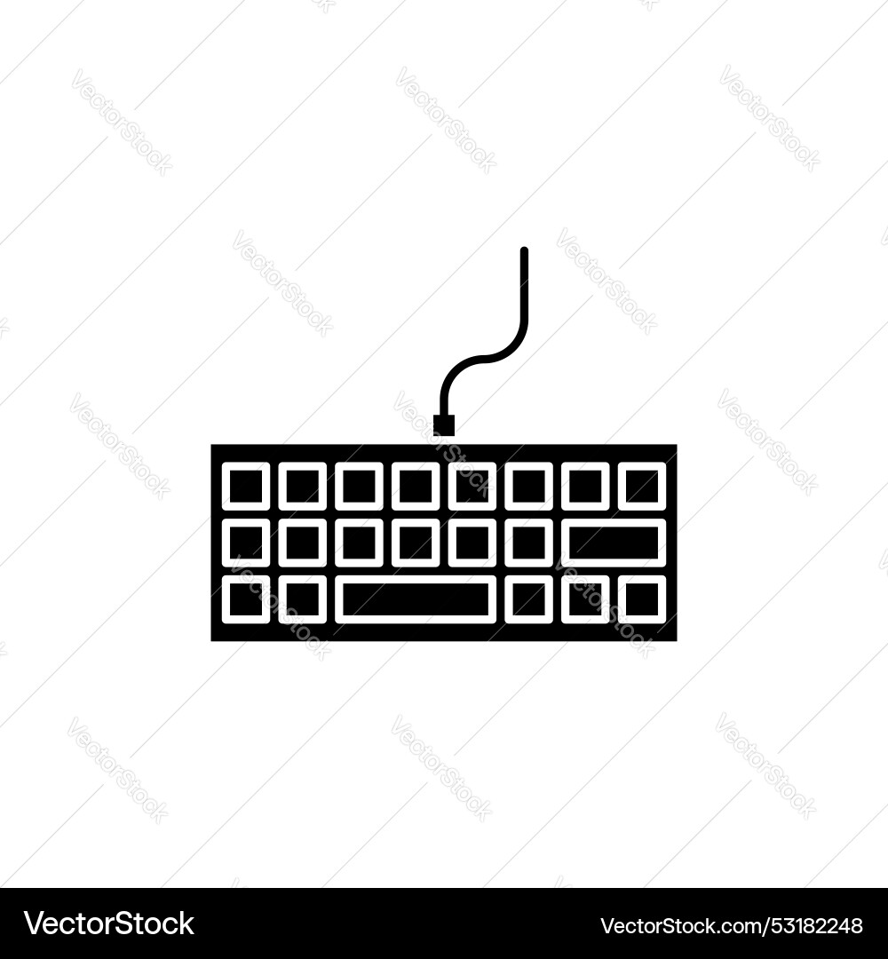 Keyboard icon set computer typing symbol Vector Image