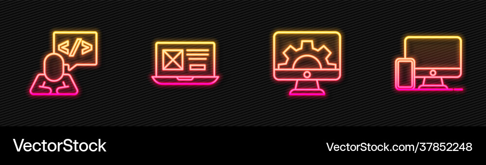 Linie Web Entwicklung vorne Ende ui oder ux Linie Web Entwicklung vorne Ende ui oder ux vektorbild