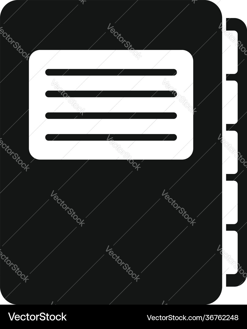 Purchasing manager folder icon simple style Purchasing manager folder icon simple style vector image