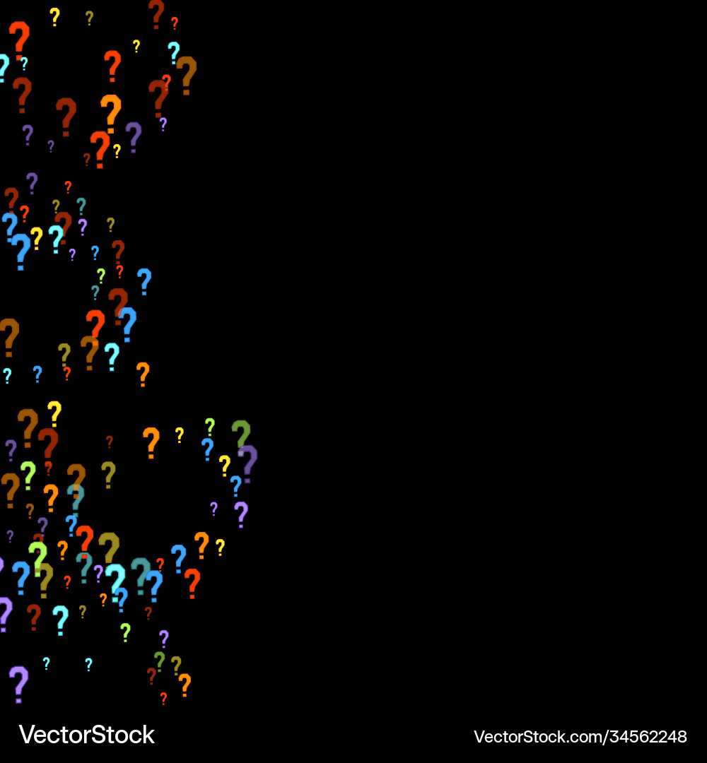 Question marks quiz doubt poll query public vector image