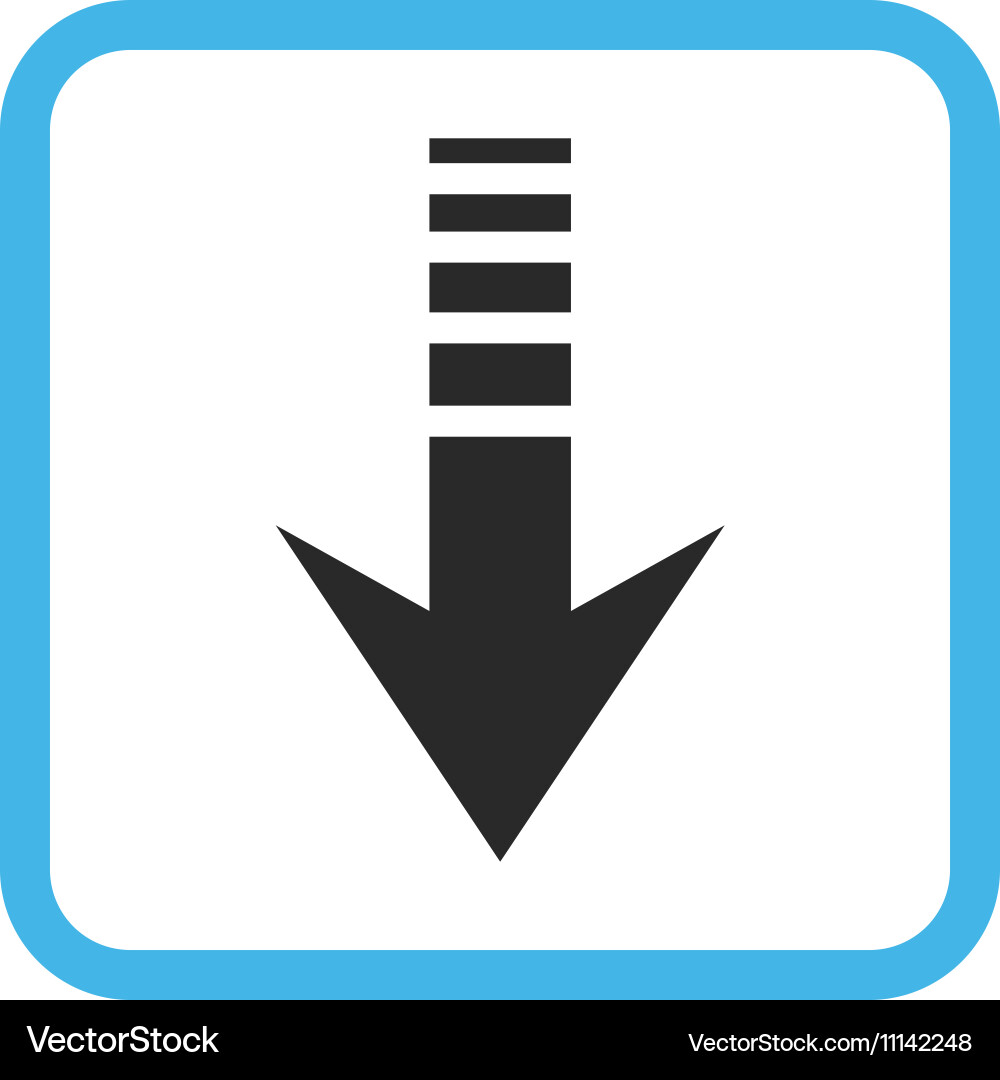 Send down icon in a frame Vector Image