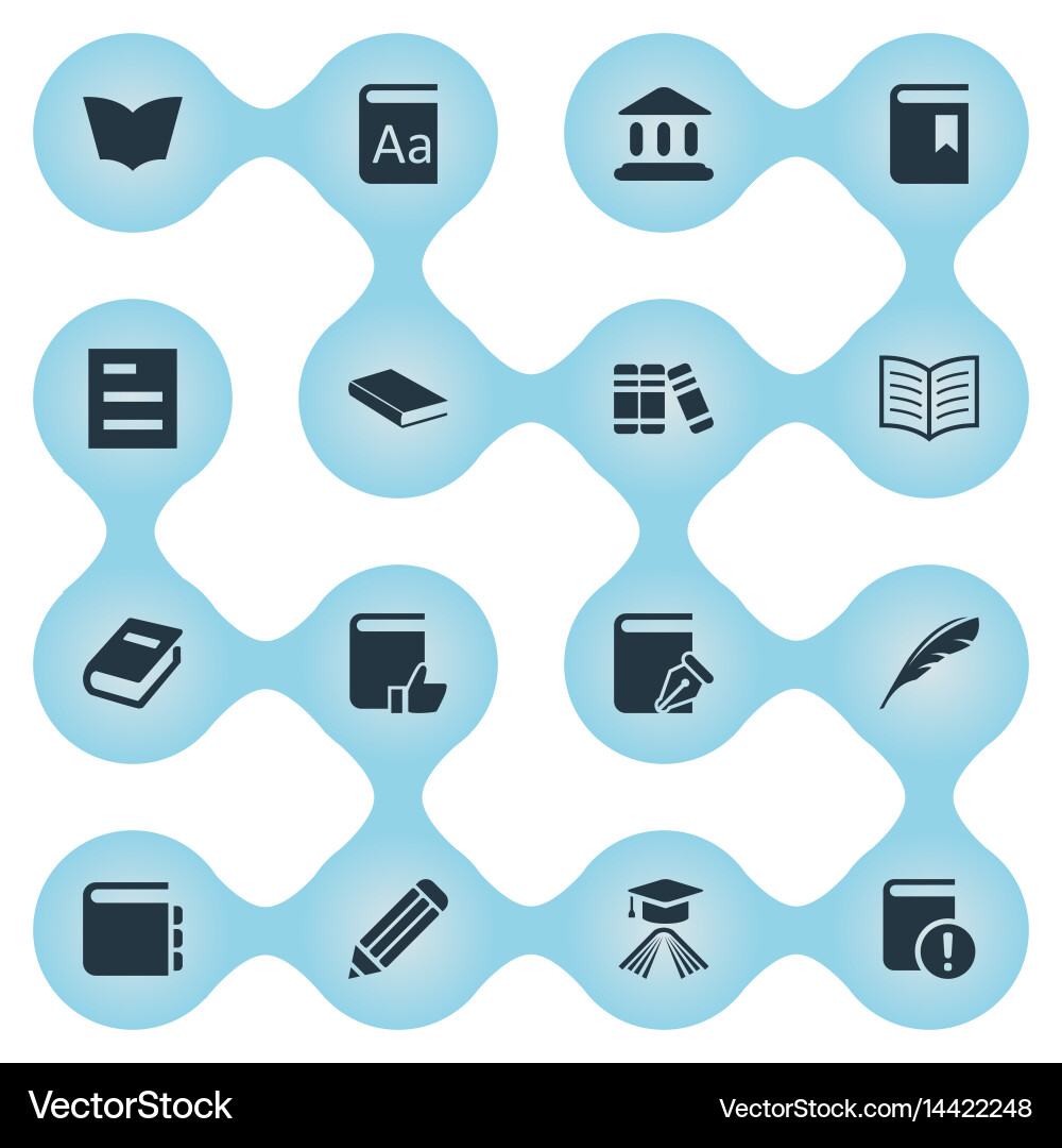 Set of simple knowledge icons vector image