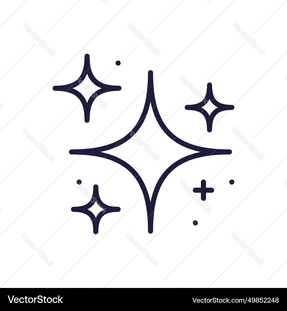 Star twinkles and sparkles for minimal line frames Star twinkles and sparkles for minimal line frames vector image