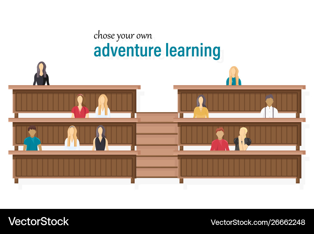 Students at university learning classes Students at university learning classes vector image