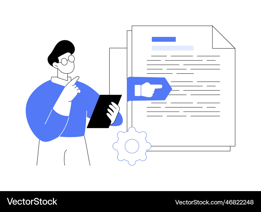 Vision and scope document abstract concept Vision and scope document abstract concept vector image