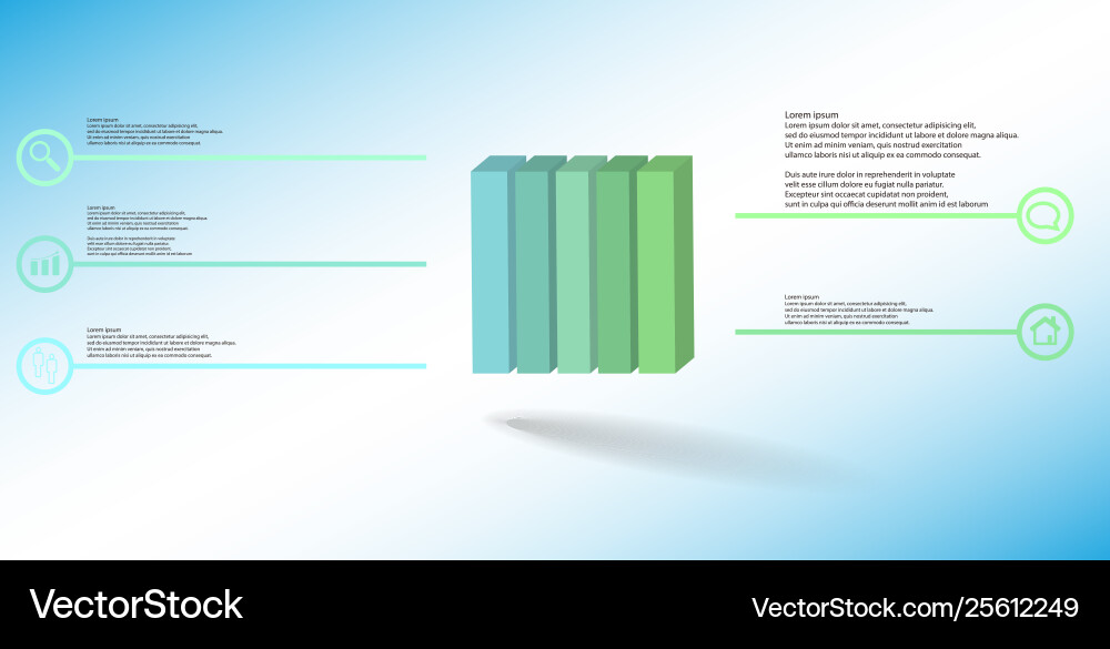 3d infographic template with embossed cube 3d infographic template with embossed cube vector image