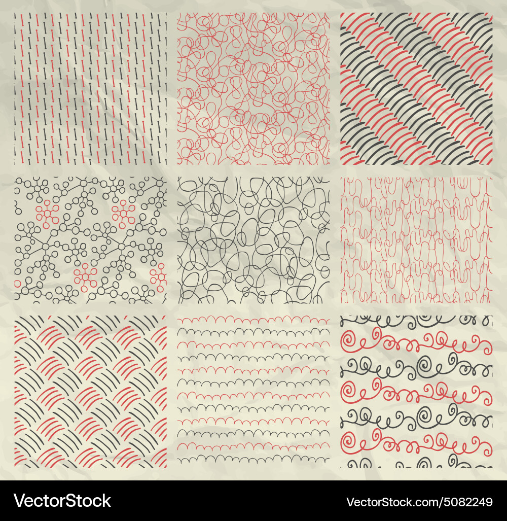 Abstract Paper Textures – Seamless Patterns vector image