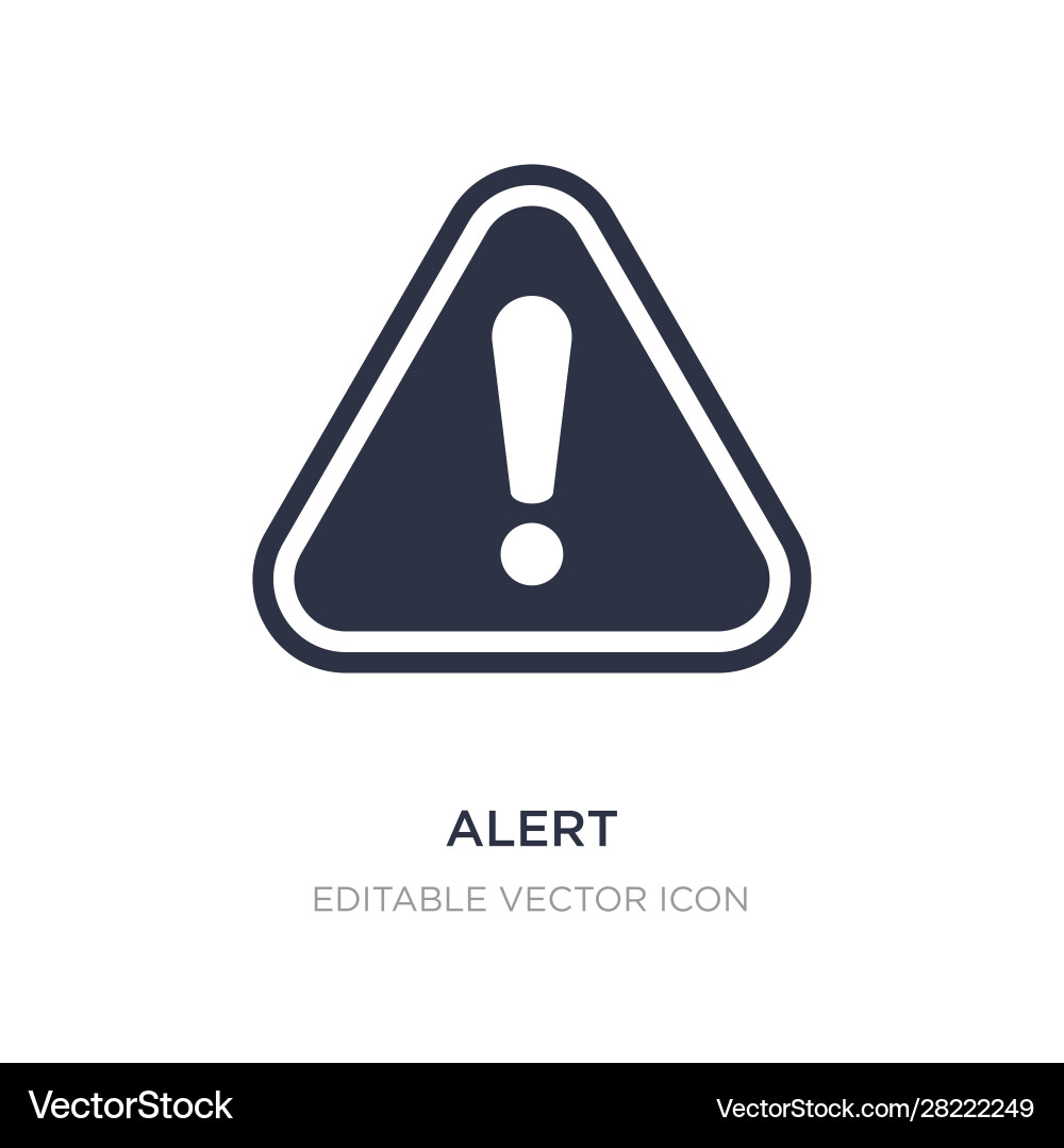 Alert icon on white background simple element Alert icon on white background simple element vector image