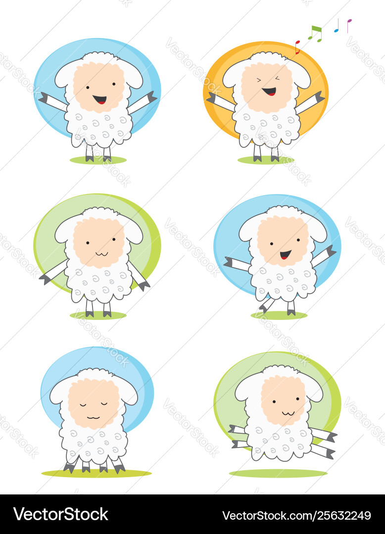 Cartoon sheep Royalty Free Vector Image - VectorStock