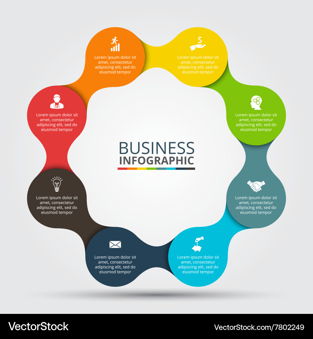 Circular Data Visualization Vector Image