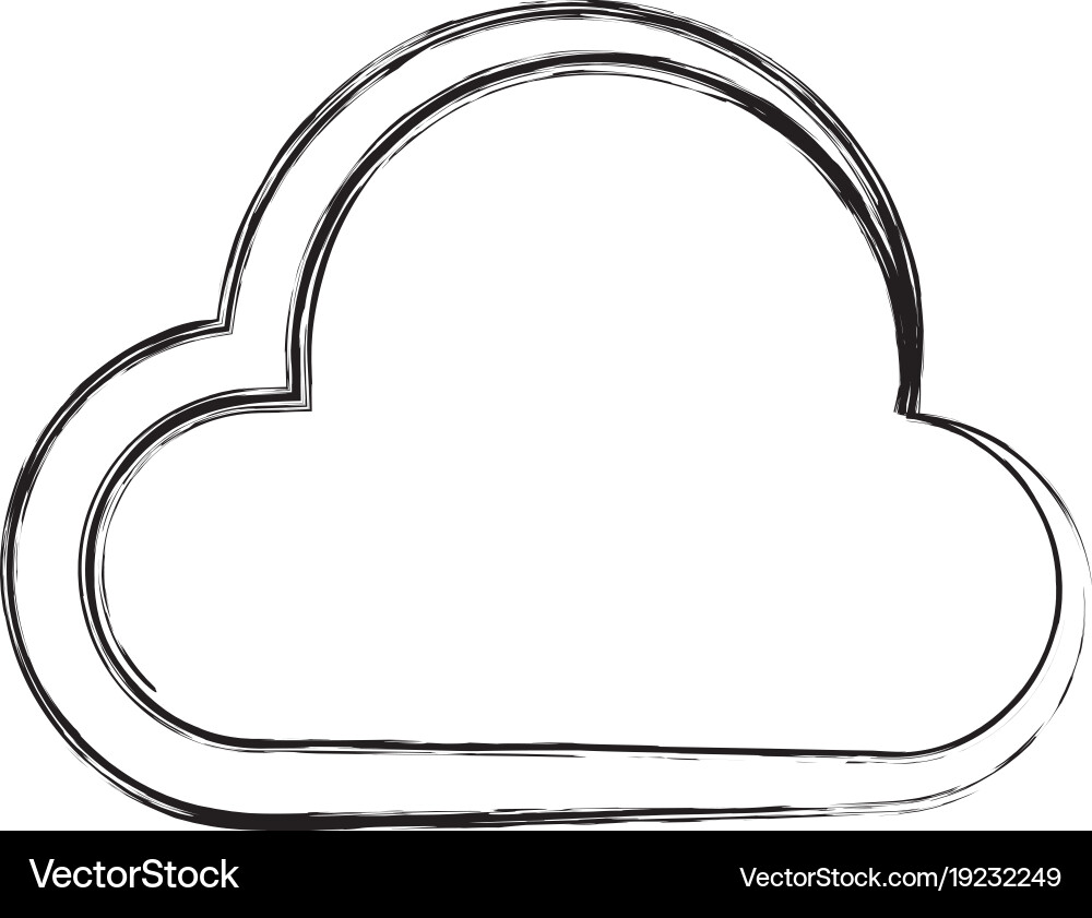 Cloud computing symbol vector image