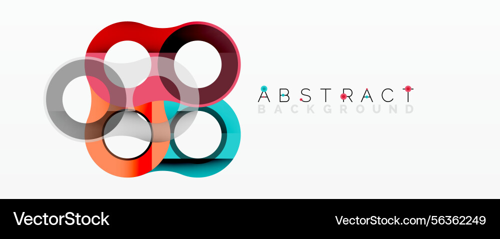 Colorful overlapping loops create modern abstract Vector Image