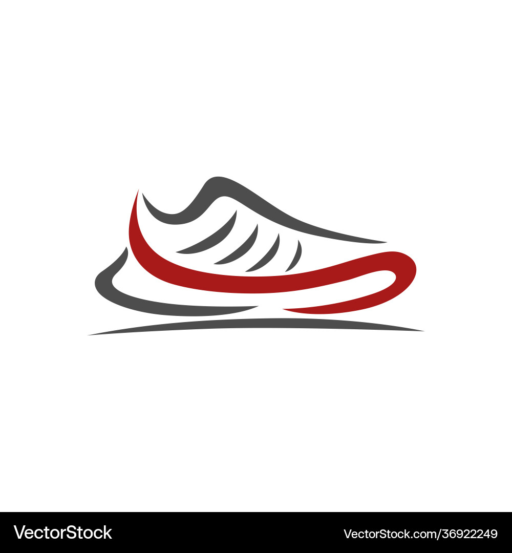 Modern sports shoes logo Royalty Free Vector Image