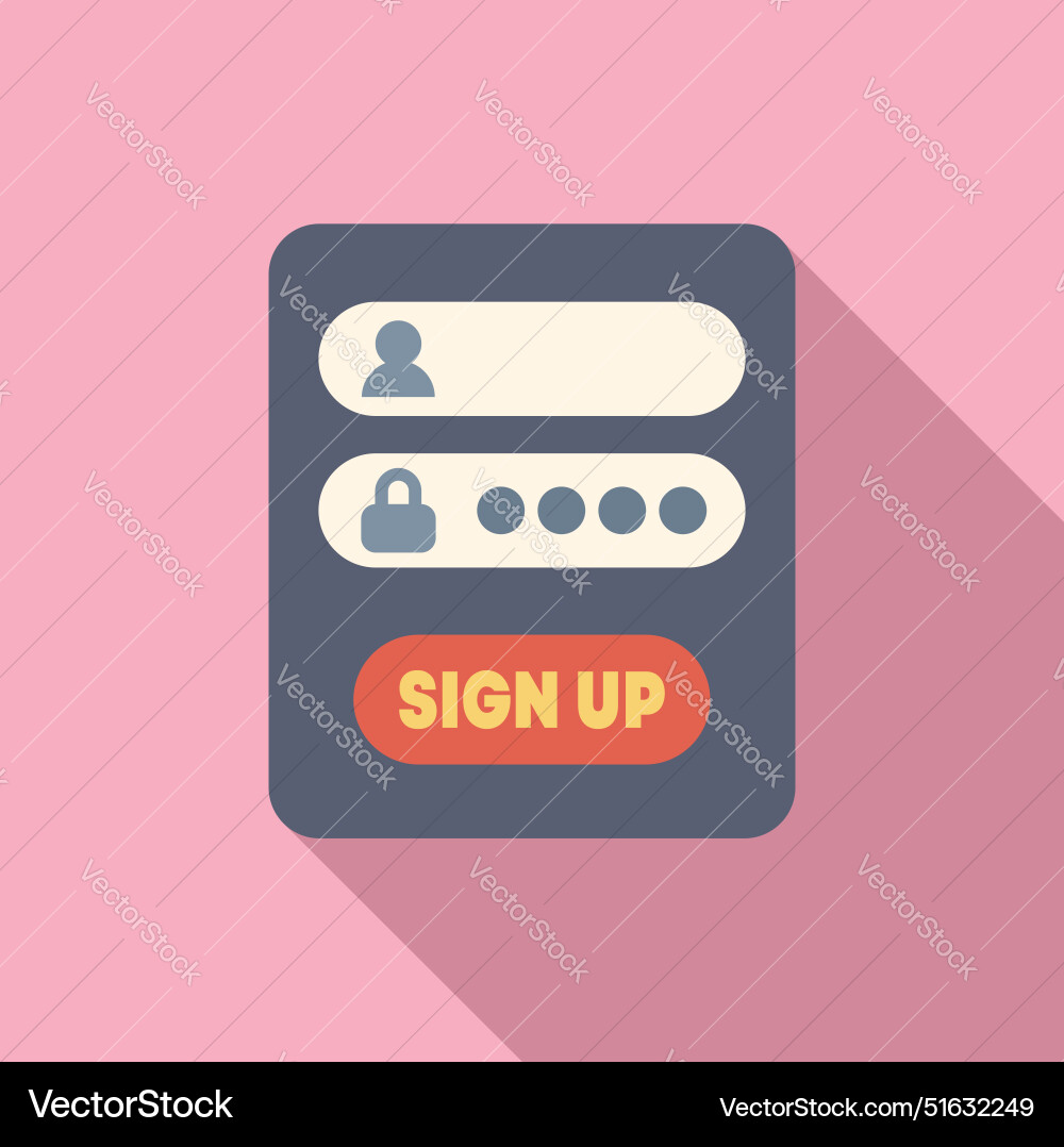 Online registration form is displaying Online registration form is displaying vector image